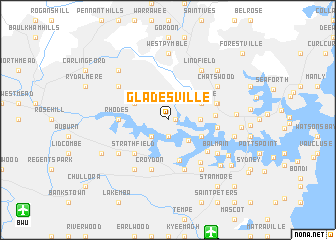 map of Gladesville