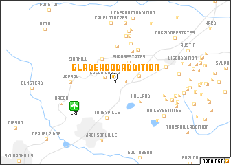 map of Gladewood Addition