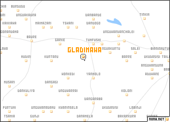 map of Gladimawa