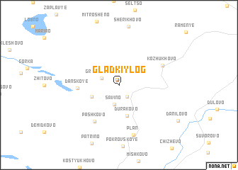 map of Gladkiy Log