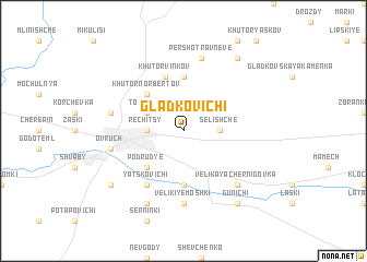 map of Gladkovichi