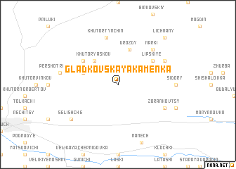 map of Gladkovskaya Kamenka