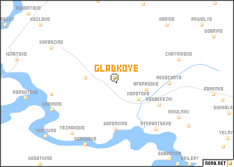 map of Gladkoye