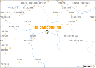 map of Gladna Romînă