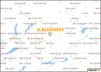 map of Gladowshöhe