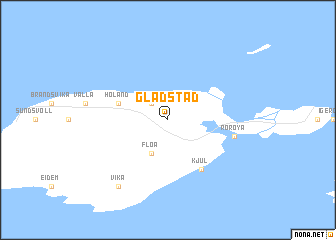 map of Gladstad