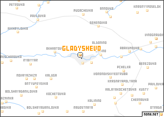 map of Gladyshevo