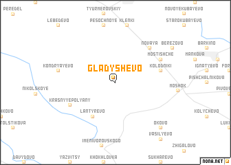 map of Gladyshevo