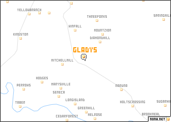 map of Gladys