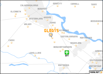 map of Gladys