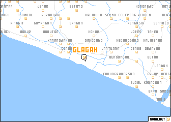 map of Glagah