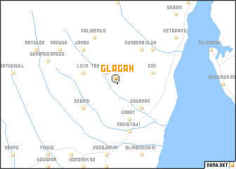 map of Glagah