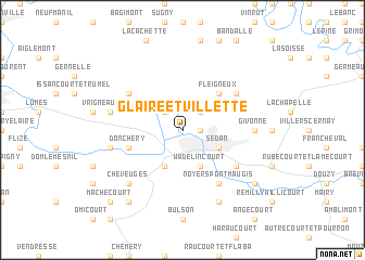 map of Glaire-et-Villette