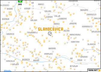 map of Glamočevica