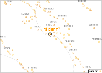 map of Glamoč