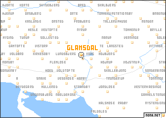 map of Glamsdal