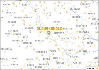 map of Glamska Mala