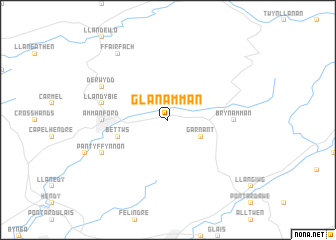 map of Glanamman
