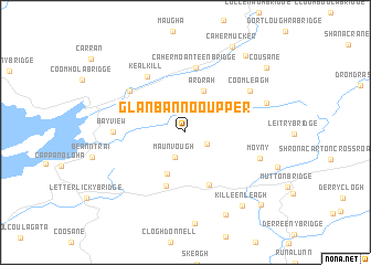 map of Glanbannoo Upper