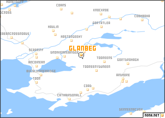 map of Glanbeg