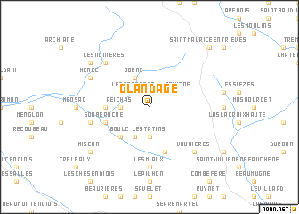 map of Glandage