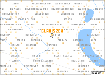 map of Głaniszew