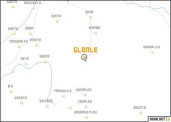 map of Glanlé