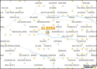 map of Glanów