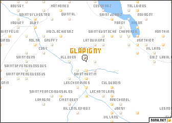 map of Glapigny