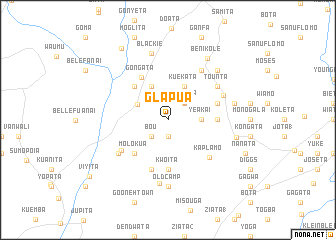 map of Glapua