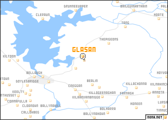 map of Glasán