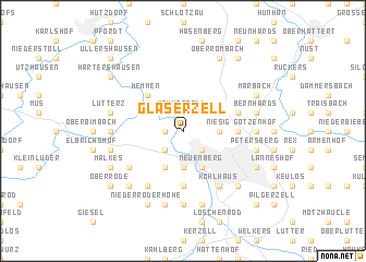 map of Gläserzell