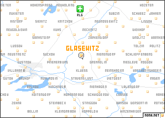 map of Glasewitz