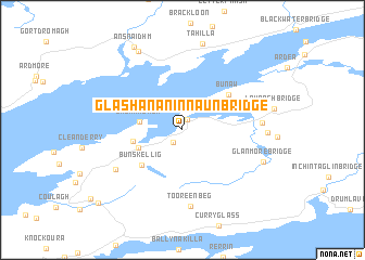 map of Glashananinnaun Bridge