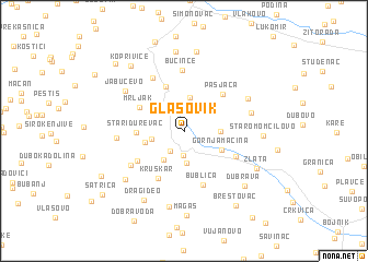 map of Glasovik
