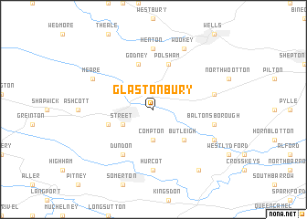 map of Glastonbury