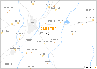 map of Glaston