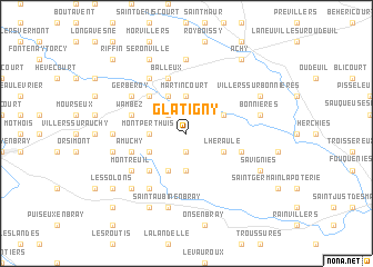 map of Glatigny