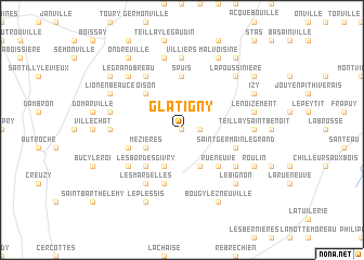 map of Glatigny