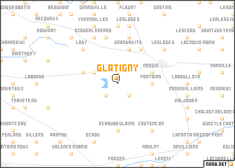 map of Glatigny