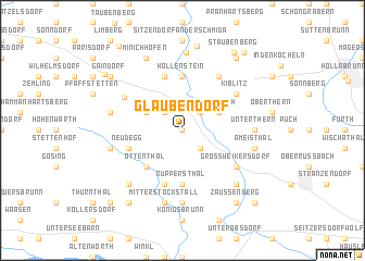 map of Glaubendorf