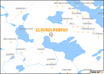 map of Glava Glasbruk