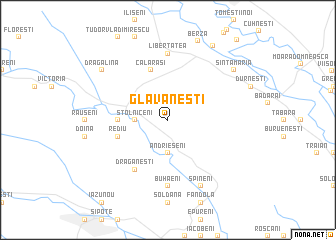 map of Glăvăneşti