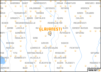 map of Glăvăneşti