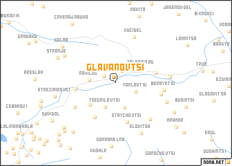 map of Glavanovtsi