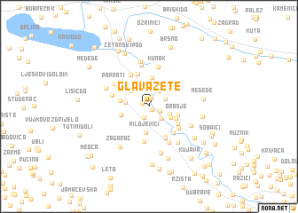 map of Glava Zete