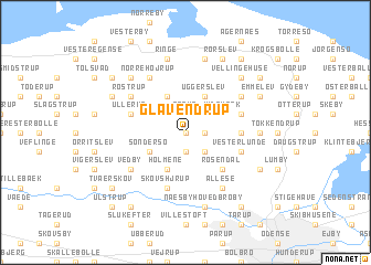 map of Glavendrup