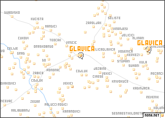 map of Glavica