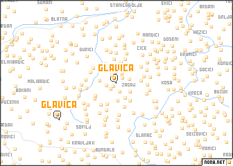 map of Glavica