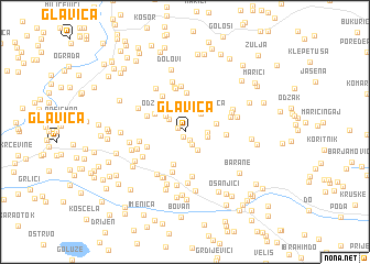 map of Glavica